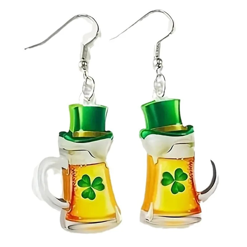 Pendientes de cerveza con amuleto de la suerte de Elara Jewelry™