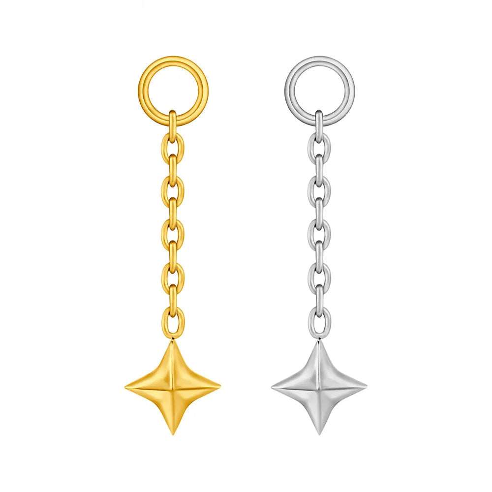 Elara Jewelry™ Luna Star Drop Necklace
