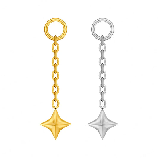 Elara Jewelry™ Luna Star Drop Necklace