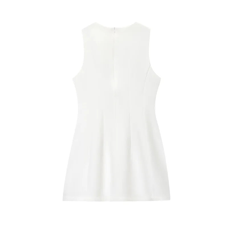 Amoura Dresses™ Round Neck Sleeveless Dress