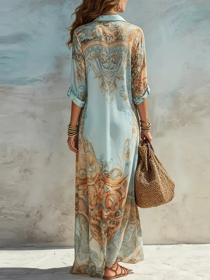 Amoura Dresses™ Summer Elegant Chiffon Shirt Dress