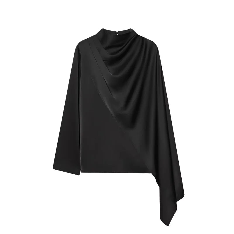 Satin Éclat™ Asymmetrical Satin Blouse