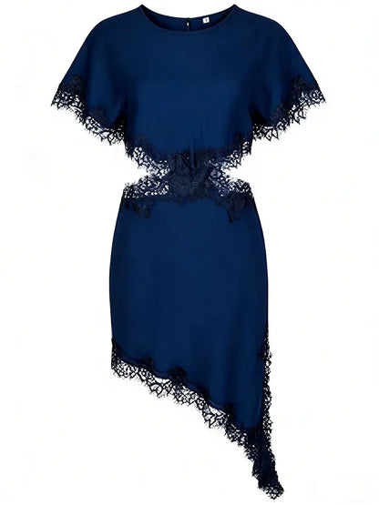 Amoura Dresses™ Lace Trim Mini Dress