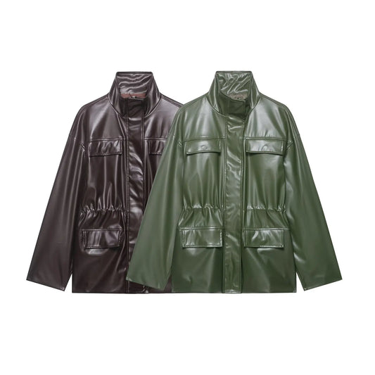 Lunara Winter™ Front Zipper Leather Jacket