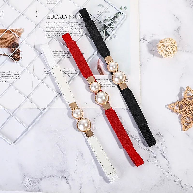 ÉlanBag™ Belt with Double Pearl Buckles