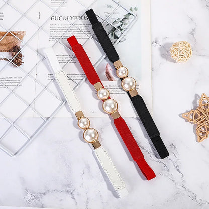 ÉlanBag™ Belt with Double Pearl Buckles