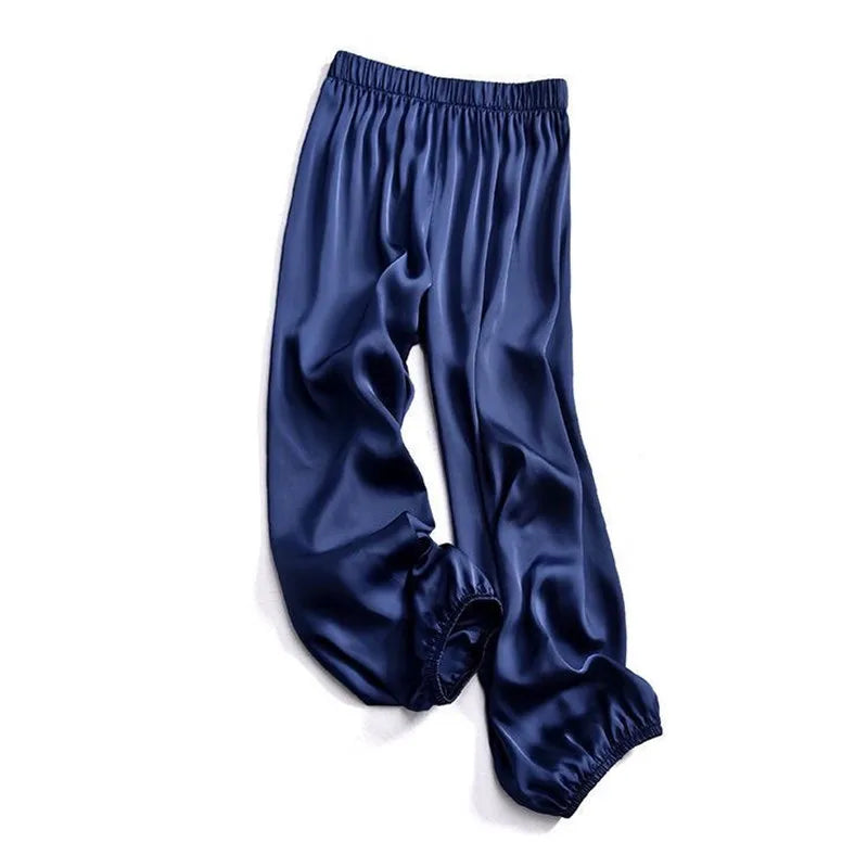 Satin Éclat™ High Waist Ice Silk Pants