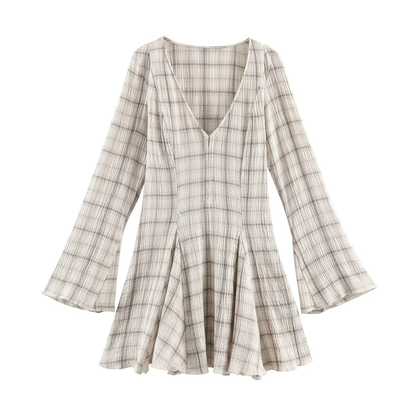 Amoura Dresses™ Chic Plaid Short Dresses