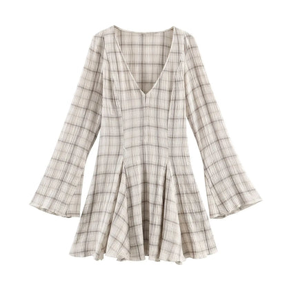 Amoura Dresses™ Chic Plaid Short Dresses