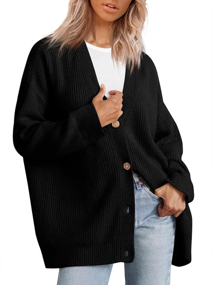 Lunara Winter™ Strickjacke mit V-Ausschnitt