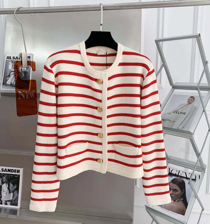 Cardigan tricoté à rayures Lunara Winter™