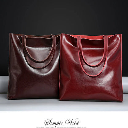 Bolsa grande de couro de vaca ÉlanBag™