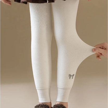 Quần legging thêu nơ lông cừu Lunara Winter™