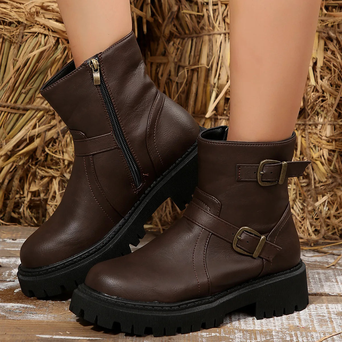 Solenne Shoes™ Fashion Side Zipper Boots