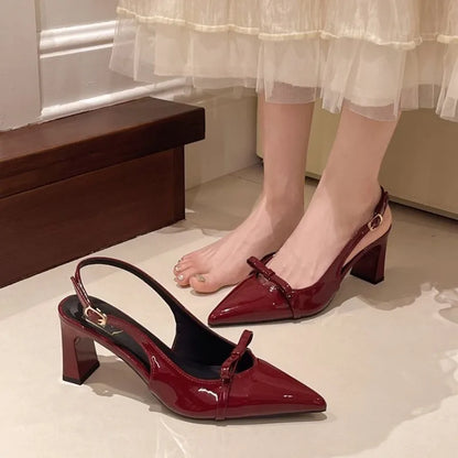 Solenne Shoes™ Pointed Toe Bow Midi Heel
