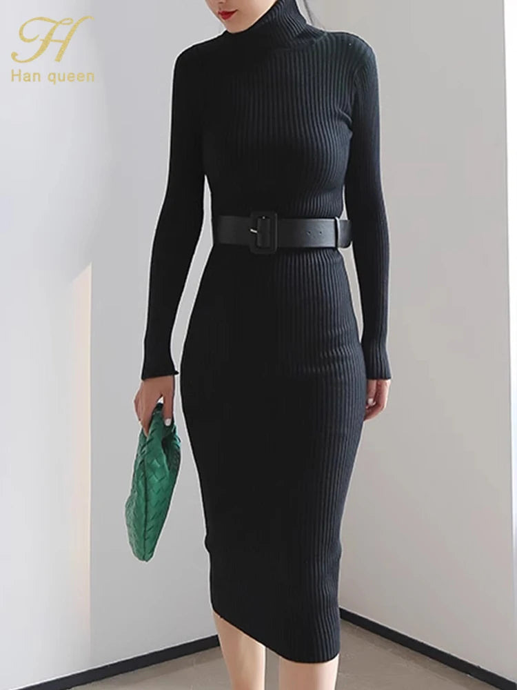 Amoura Abiti™ Winter Midi con cintura