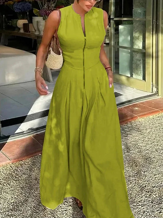 Amoura Dresses™ Frontal Zipper Dress