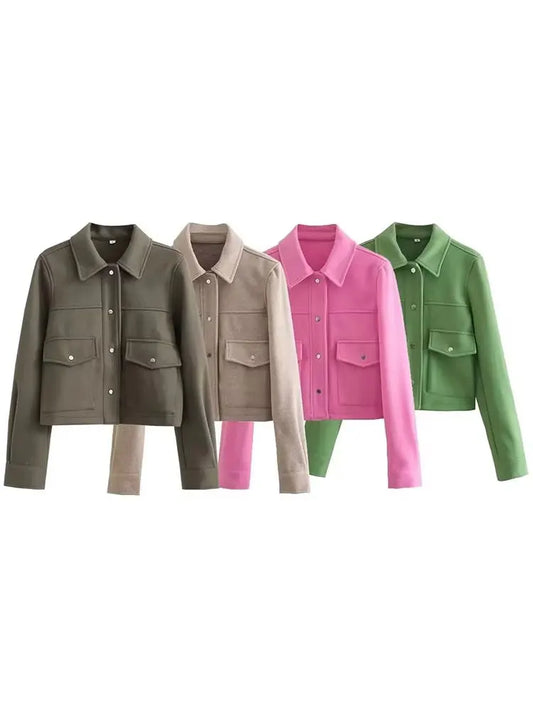 Lunara Winter™ Cropped Utility Pocket Jacket