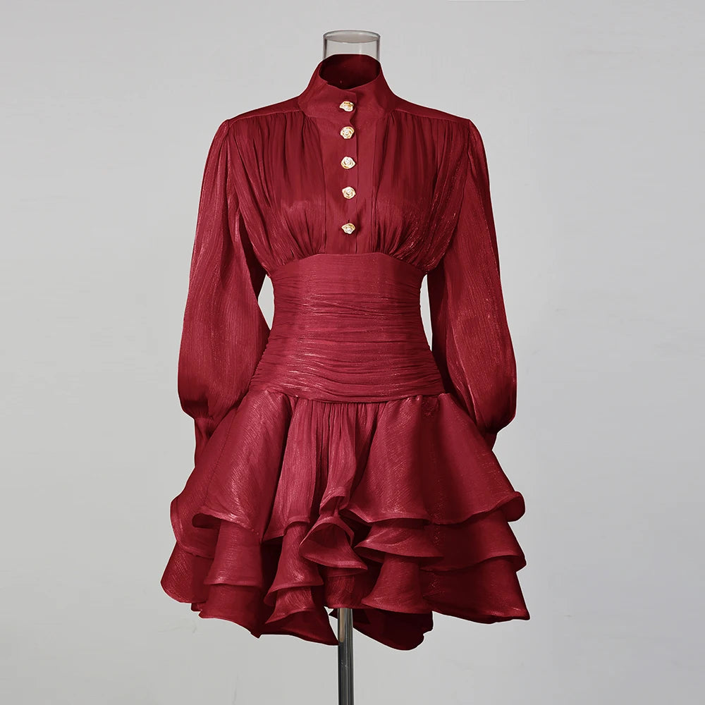 Amoura Dresses™ Women Puff Sleeves Ruched Waist