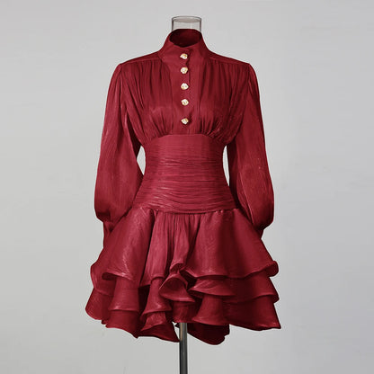 Amoura Dresses™ Women Puff Sleeves Ruched Waist