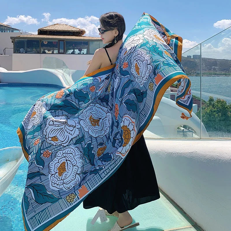 SeaLure™ Aura Artisanal Silk-Blend Shawl