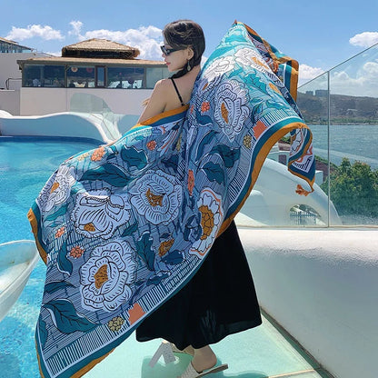SeaLure™ Aura Artisanal Silk-Blend Shawl