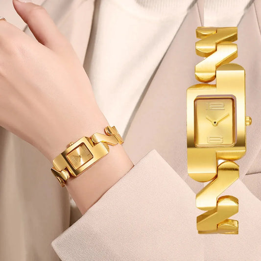 Velya Watches™ Square Dial Steel Belt Watch