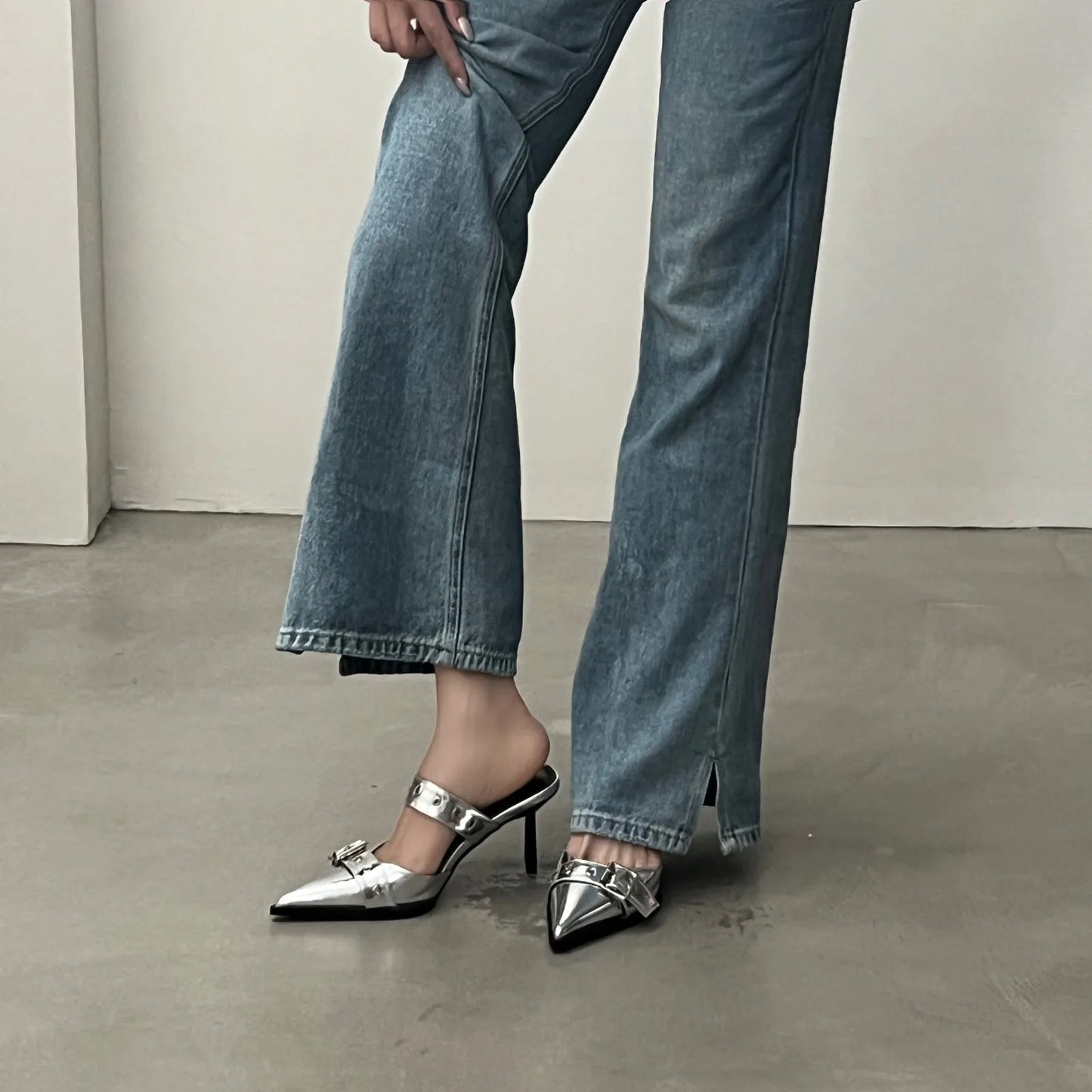 Solenne Shoes™ Belt Buckle Heel Pumps