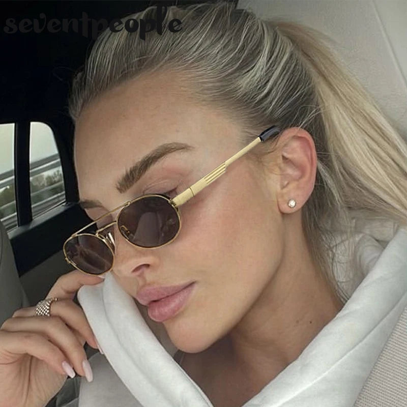 Velisse Sunglasses™ Oval Metal Frame Punk Eyewear