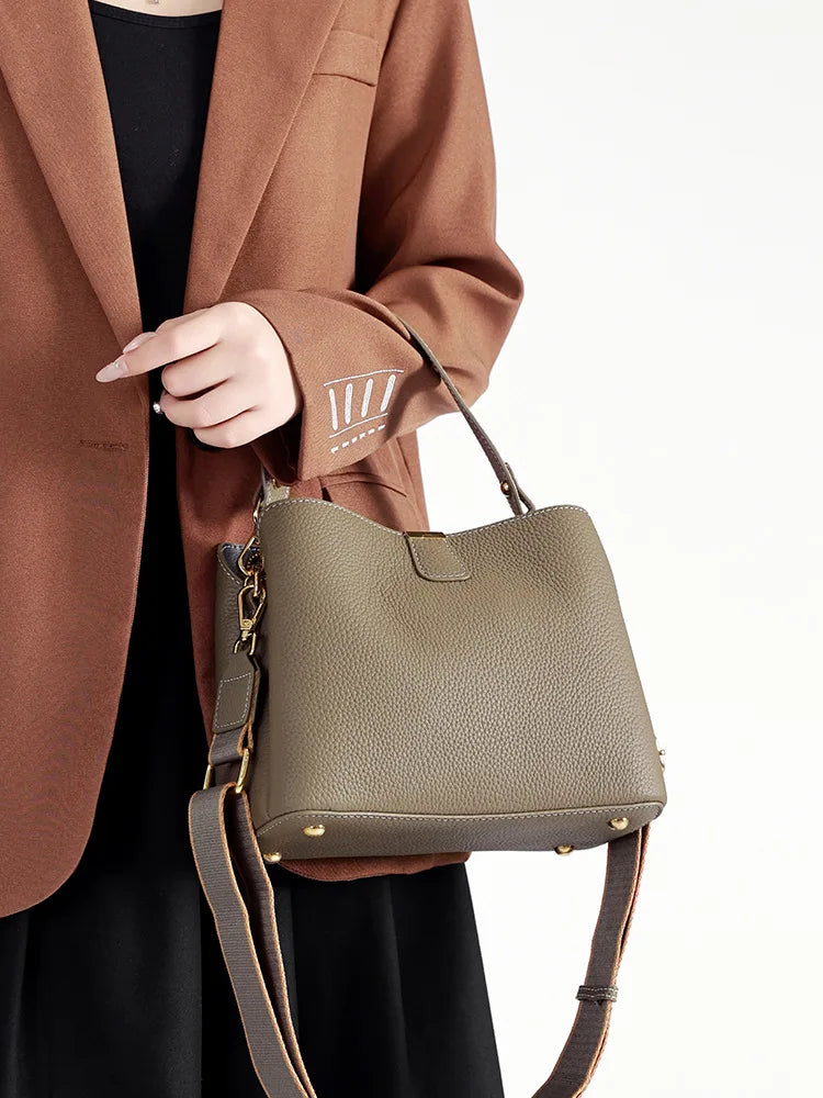 حقيبة كتف من الجلد الطبيعي ÉlanBag™