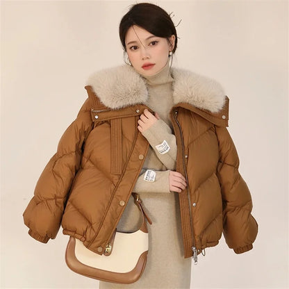 Parka corta con cuello de piel Lunara Winter™