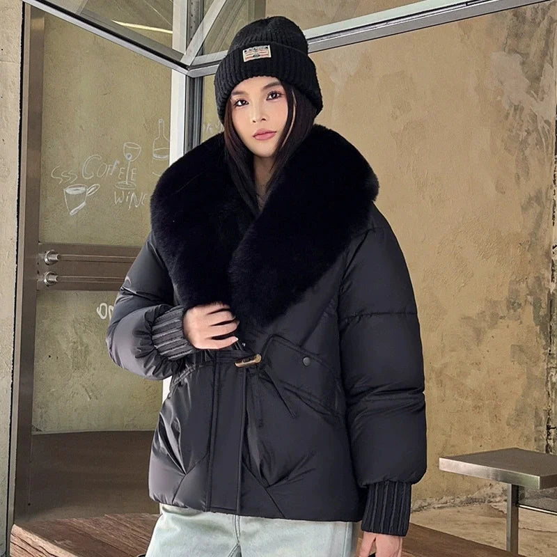 Lunara Winter™ Warme Jacke mit großem Kragen