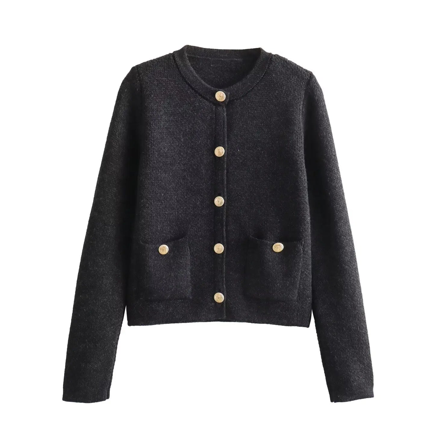 Lunara Winter™ Damen-Strickpullover mit Knöpfen