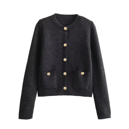 Lunara Winter™ Damen-Strickpullover mit Knöpfen