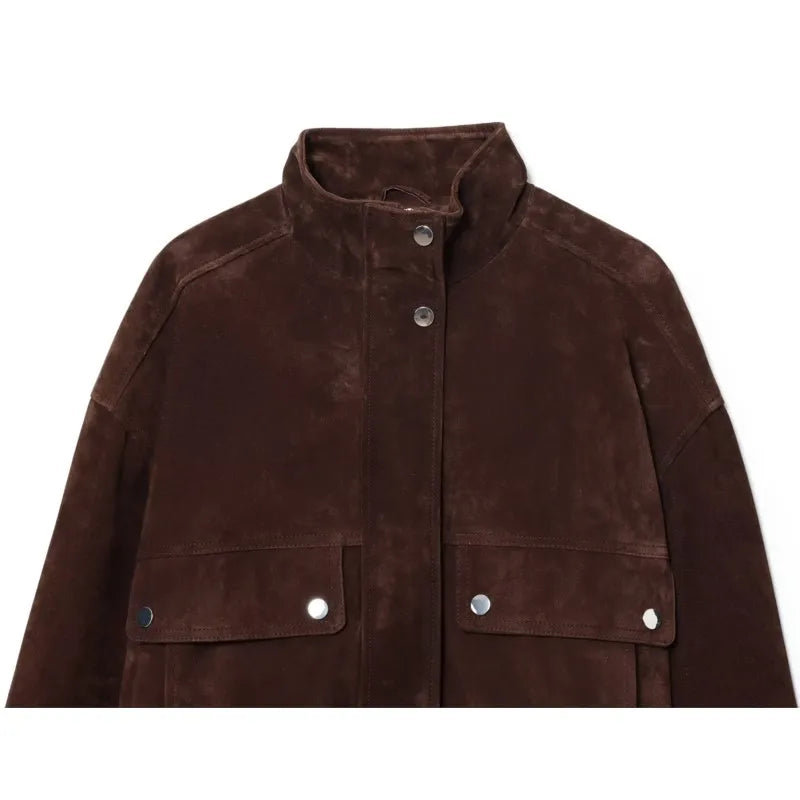 Lunara Winter™ Women’s Suede Leather Jacket