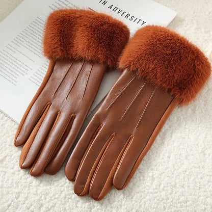 Lunara Winter™ Damen-PU-Lederhandschuhe