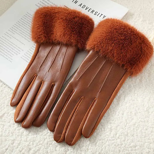 Lunara Winter™ Women’s PU Leather Gloves