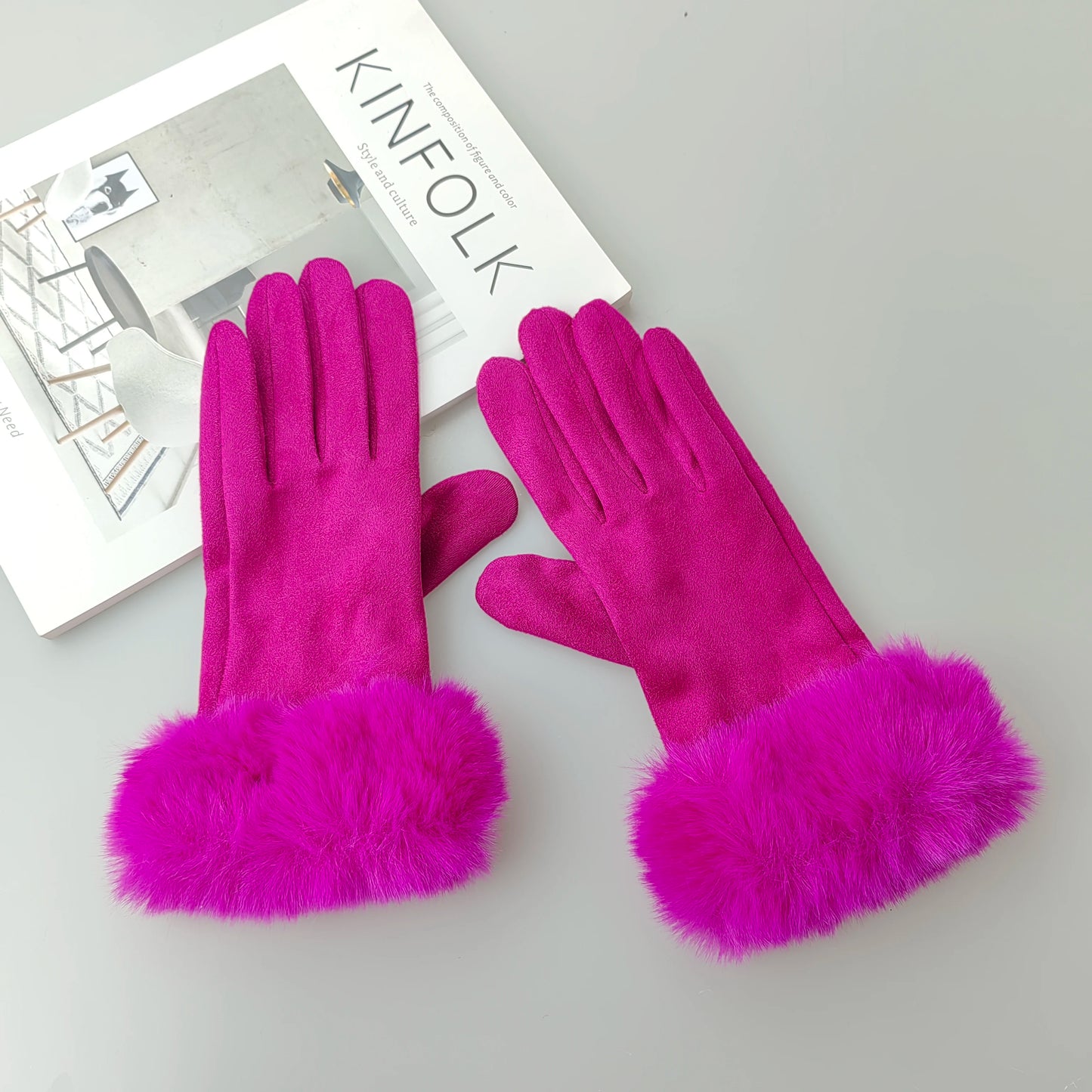 Gants chauds en cuir suédé Lunara Winter™