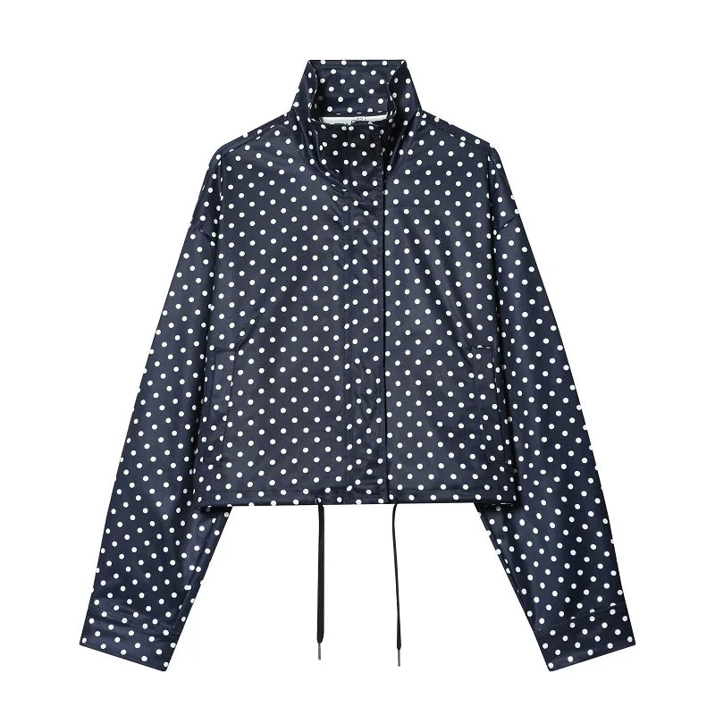 Lunara Winter™ Polka Dot Cropped Shirt Jacket