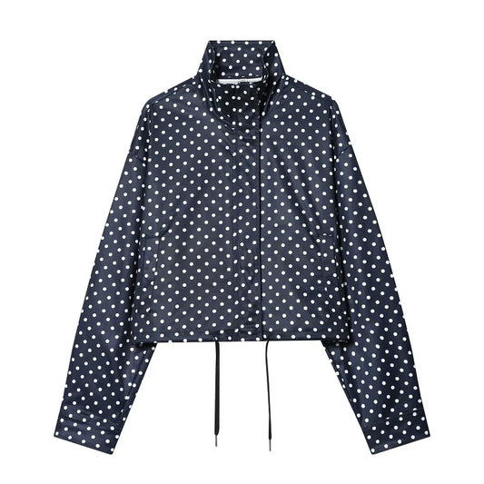 Lunara Winter™ Polka Dot Cropped Shirt Jacket
