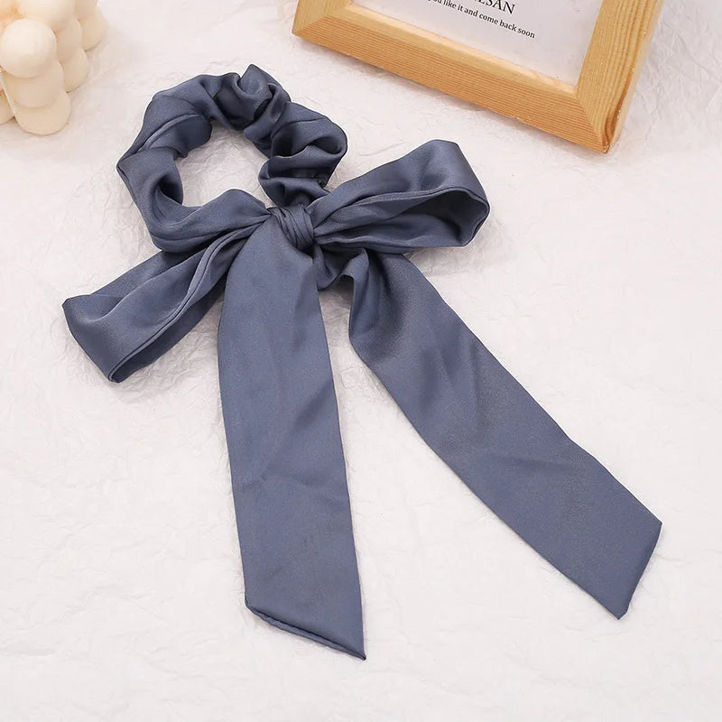 SatinÉclat™ Satin Bow Scrunchie Scarf