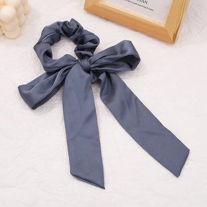 SatinÉclat™ Satin Bow Scrunchie Scarf
