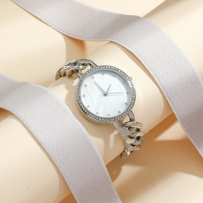 Relógio de aço com corrente e mostrador Velya Watches™