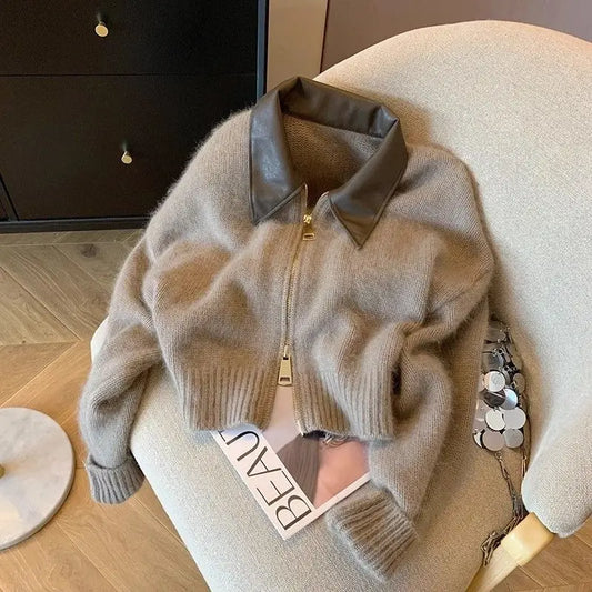 Lunara Winter™ Zipper Cropped Chic Cardigan