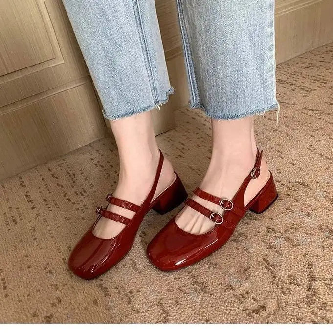 Solenne Shoes™ Retro Square Toe Chunky Heel
