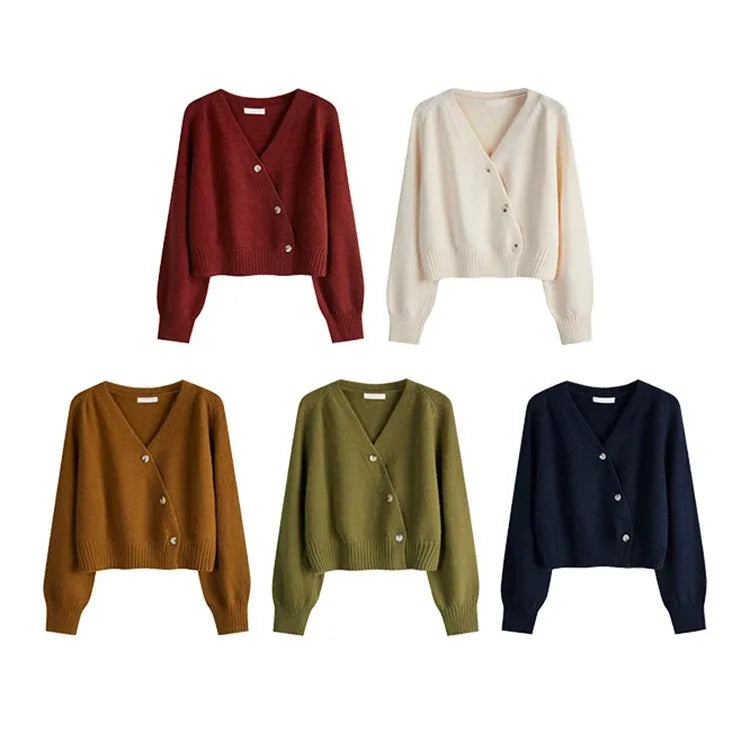 Cardigan à boutonnage diagonal et col en V Lunara Winter™