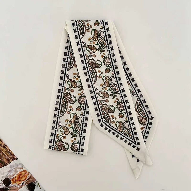 SatinÉclat™ Women Long Silk Scarf Strip
