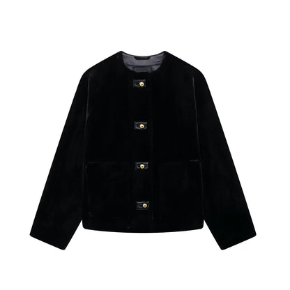 Lunara Winter™ Black Faux Fur Jacket for Women