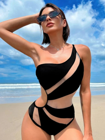 SeaLure™ Noir Sculpt Cutout Swimsuit