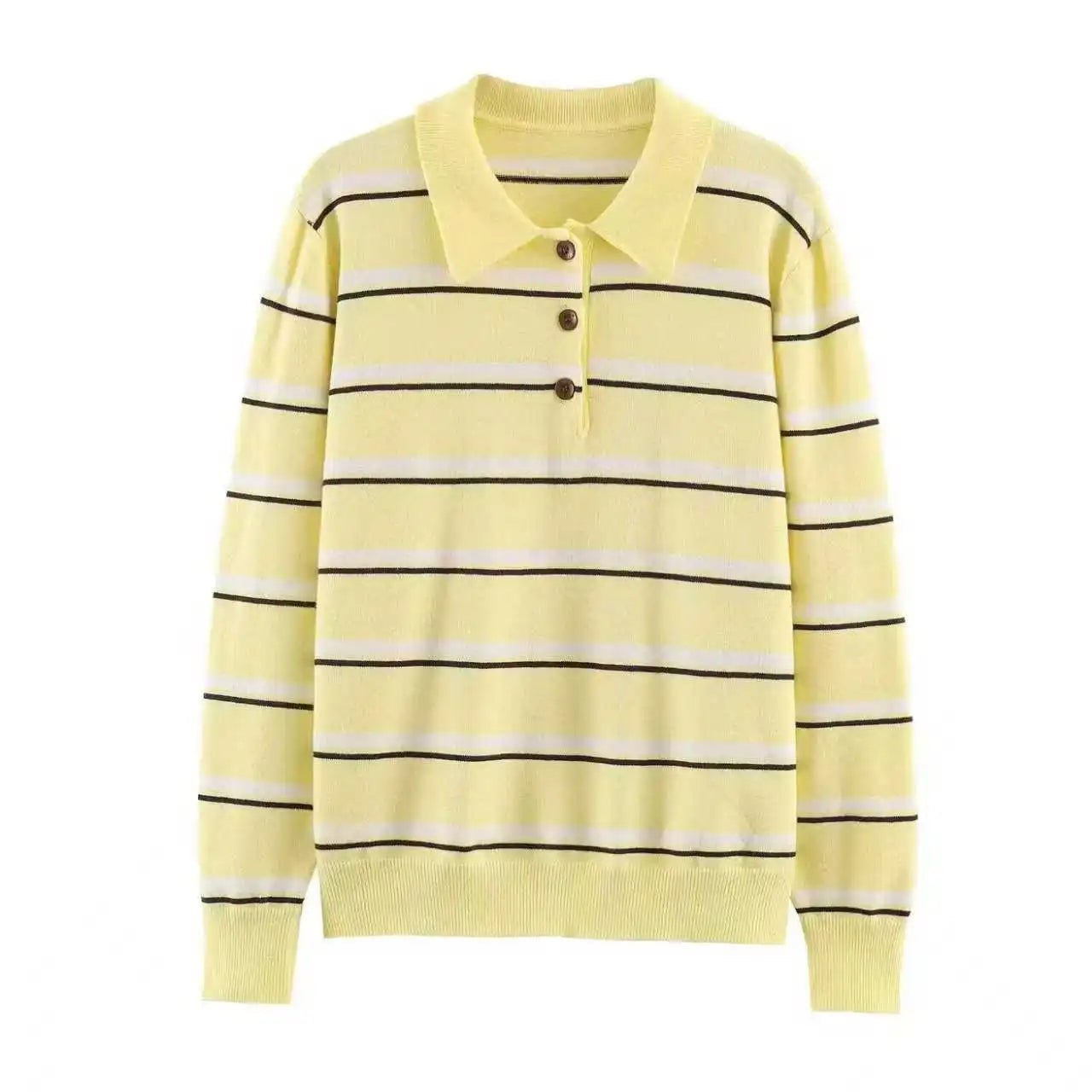 Suéter feminino com listras de outono Lunara Winter™